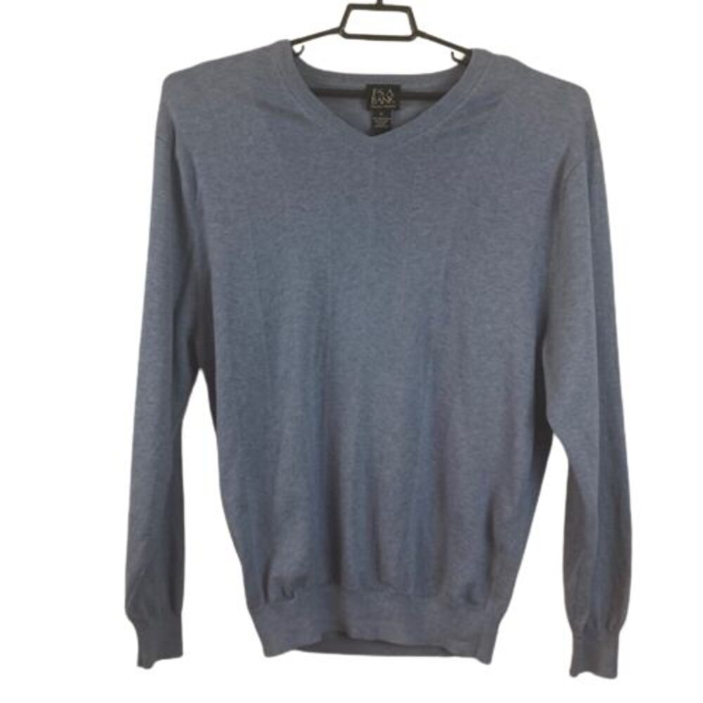 Jos A Banks Signature Collection V-Neck Pima Cotton Sweater Mens XL Blue